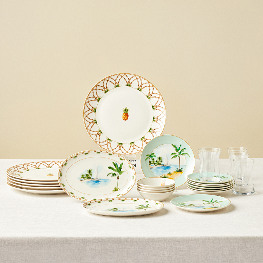 Karaca Forever Bone Pinello 26 Parça 6 Kişilik Kahvaltı Takımı