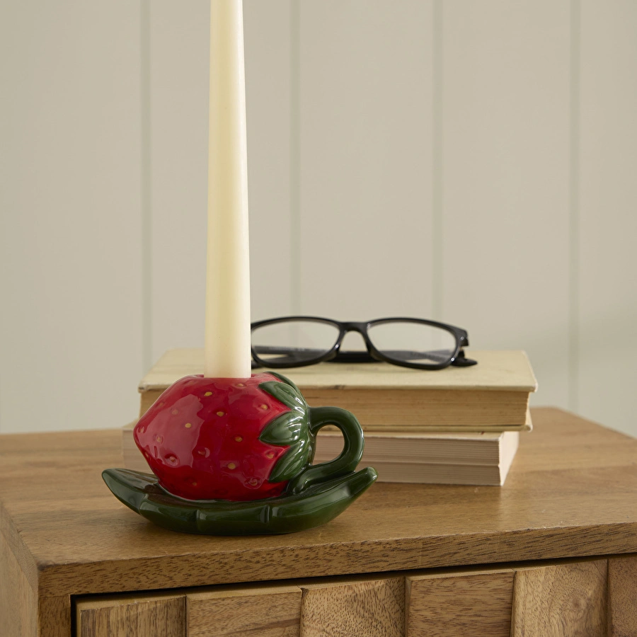 Karaca Home Strawberry Mumluk 13,4x8x7 cm