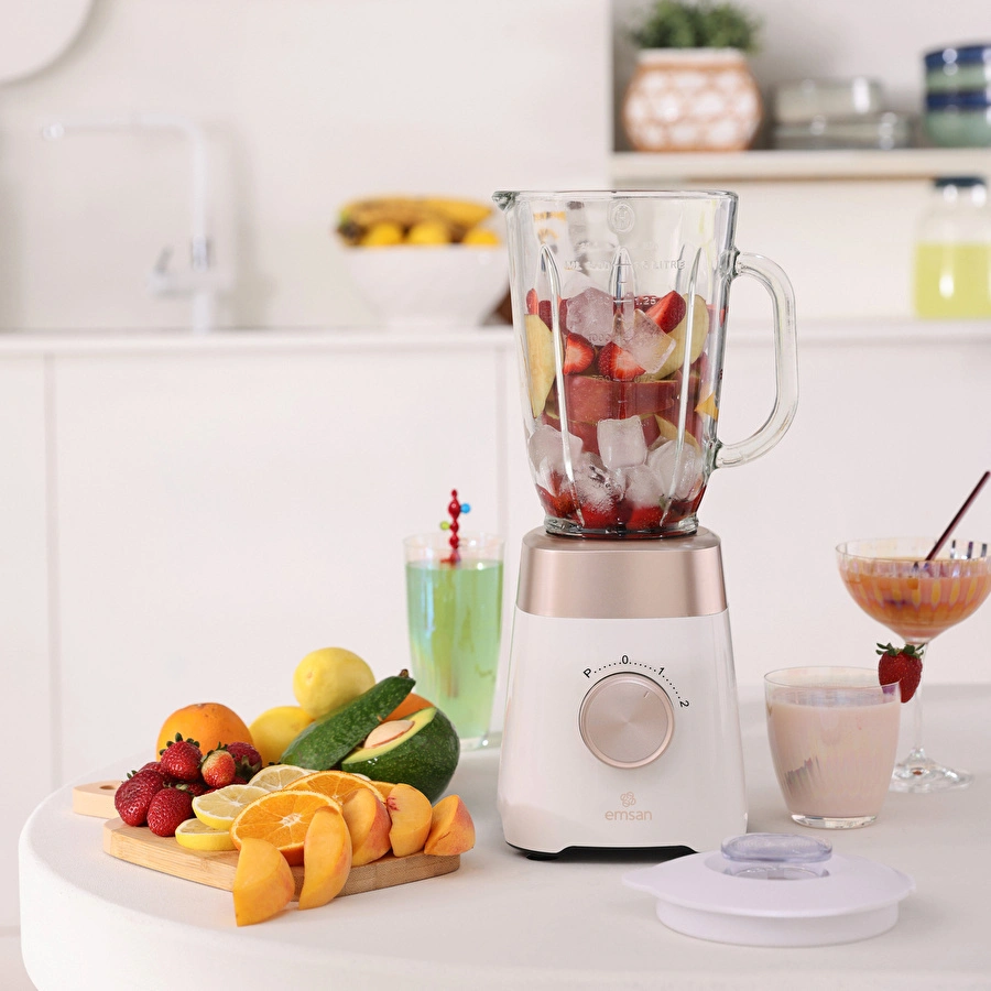 Emsan Multiblend Smoothie Blender Cream 1000W