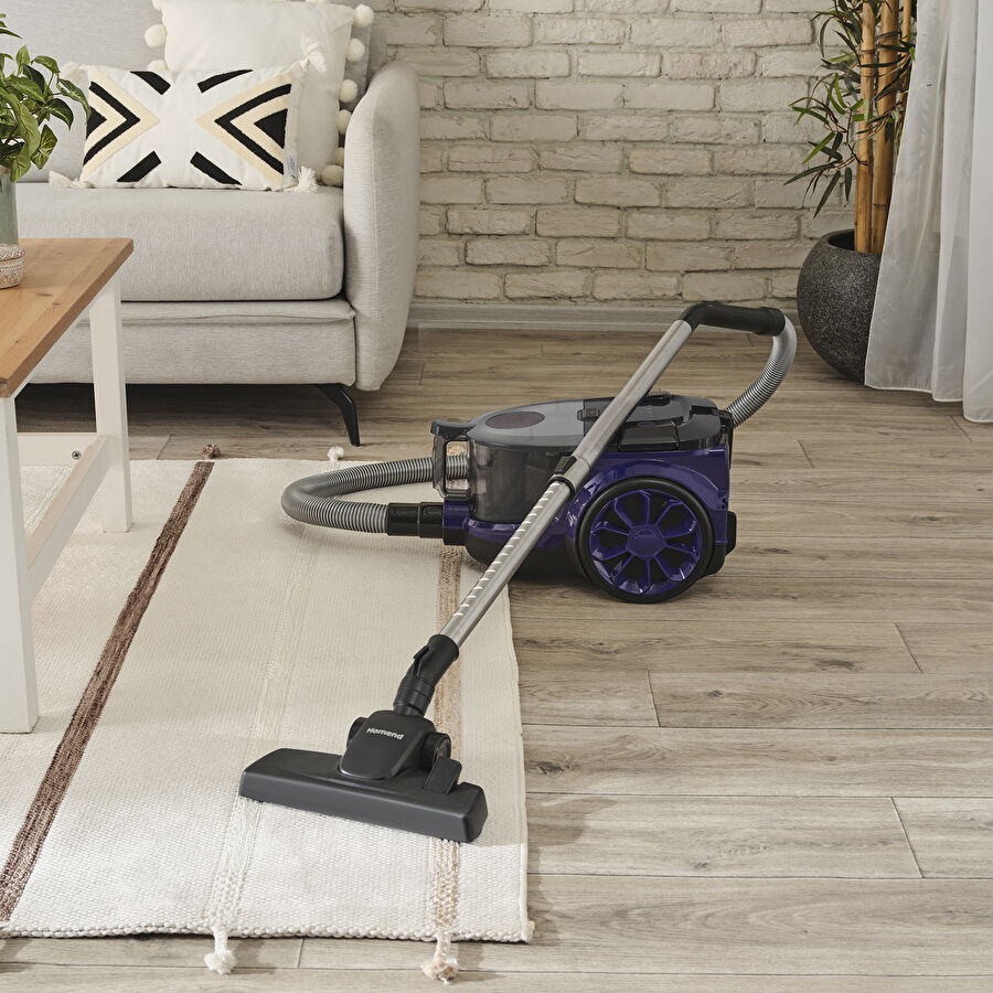 Homend Dustroyer 1255H Yatay Süpürge Mor Siyah