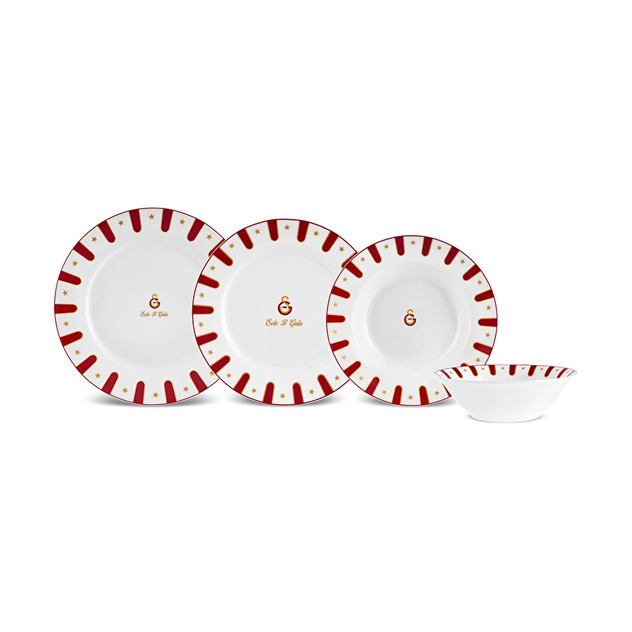 Karaca x Galatasaray Forever Bone 24 Parça 6 Kişilik Yemek Takımı