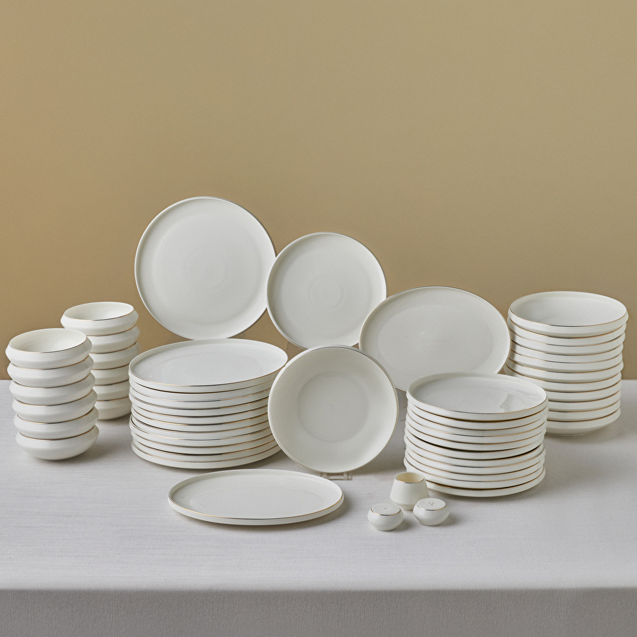 Karaca Stream Bone Aris 53 Parça 12 Kişilik Yemek Takımı Gold