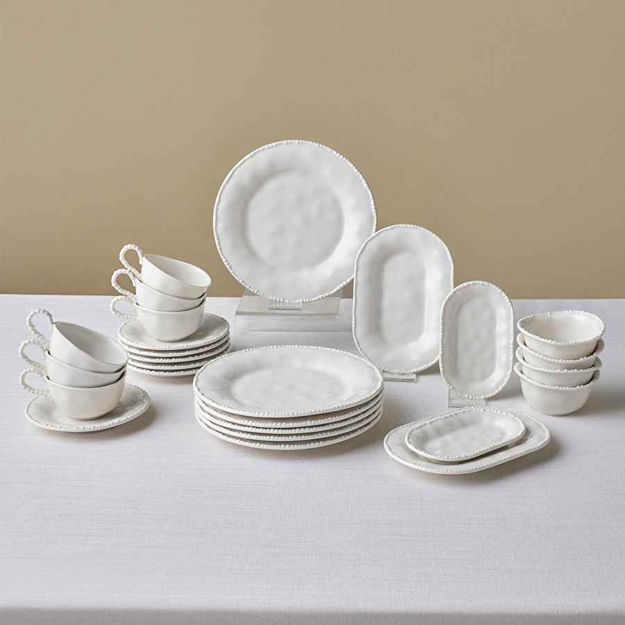 Karaca Forever Bone Perla 26 Parça 6 Kişilik Kahvaltı Takımı