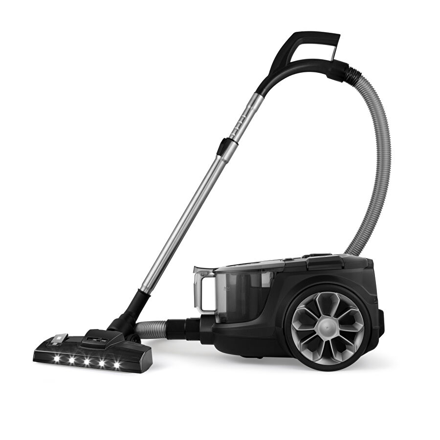 Karaca Vantuz High Force F2 Led Fırçalı Elektrikli Süpürge Black Chrome