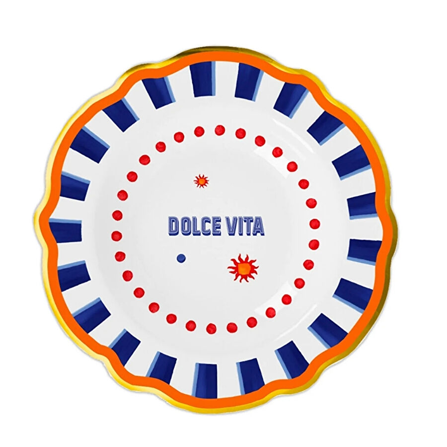 Baci Milano Dolce Vita 6'lı Çorba Tabağı 23 cm Porselen