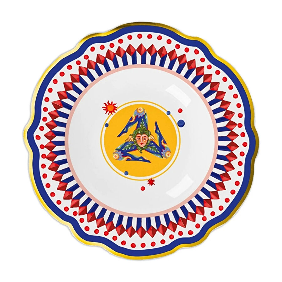 Baci Milano Dolce Vita 6'lı Trinacria Çorba Tabağı 23 cm Porselen