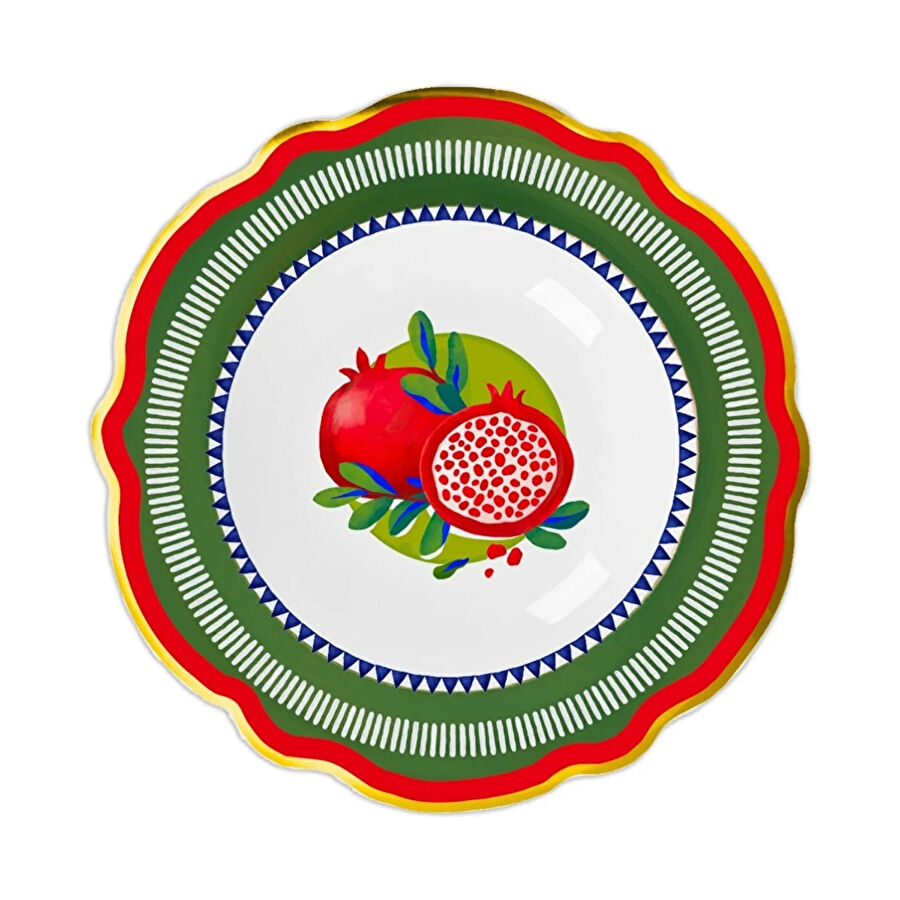 Baci Milano Dolce Vita 6'lı Nar Çorba Tabağı 23 cm Porselen