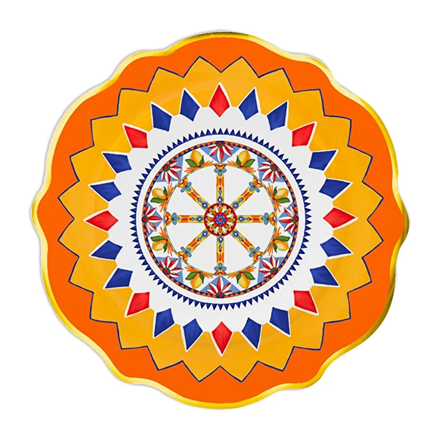 Baci Milano Dolce Vita 6'lı Wheel Tatlı Tabağı 21 cm Porselen