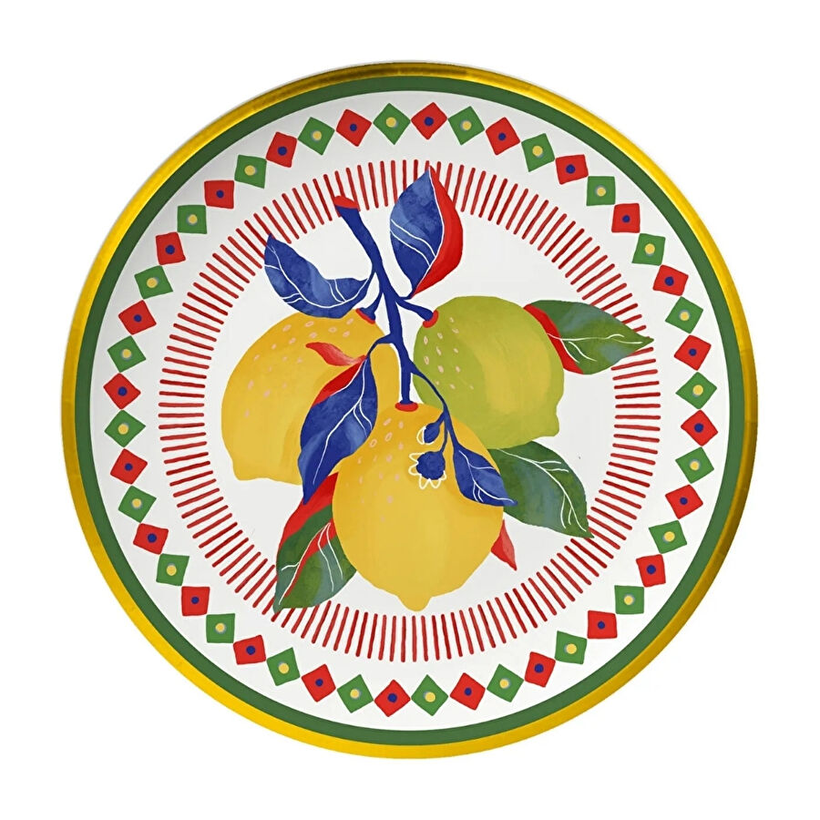 Baci Milano Dolce Vita 6'lı Limon Ekmek Tabağı 16 cm Porselen