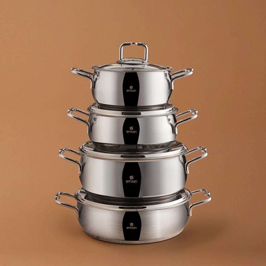 Emsan Emirgan 8 Parça Çelik Tencere Seti