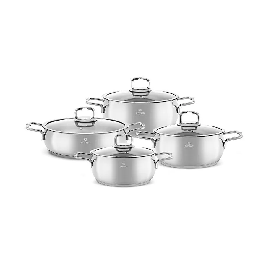Emsan Emirgan 8 Parça Çelik Tencere Seti