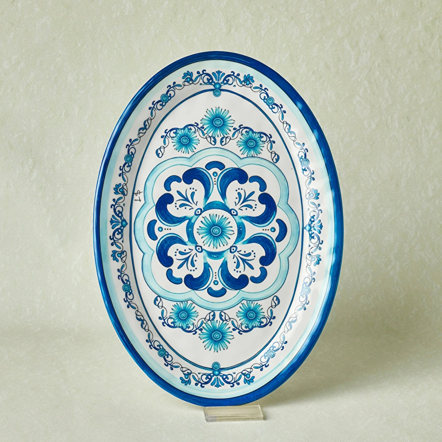 Karaca Blue Harmony Melamin Kayık Tabak 30,5 cm