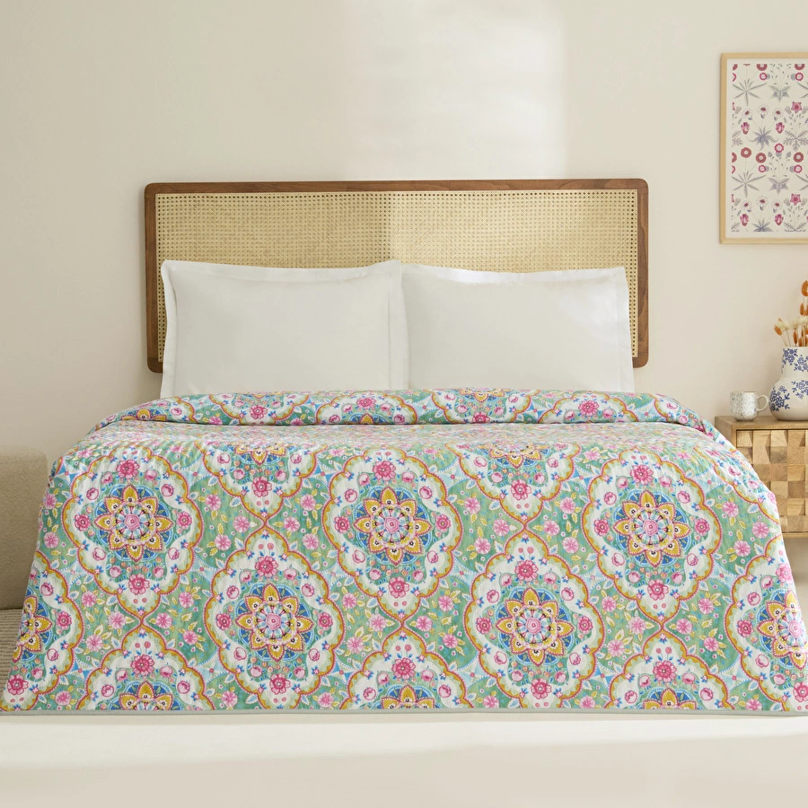 Karaca Home Luna Çift Kişilik Yatak Örtüsü Multicolor