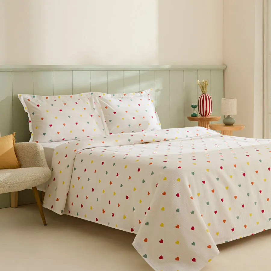 Karaca Home Amour %100 Pamuk Çift Kişilik Pike Takımı Multicolour
