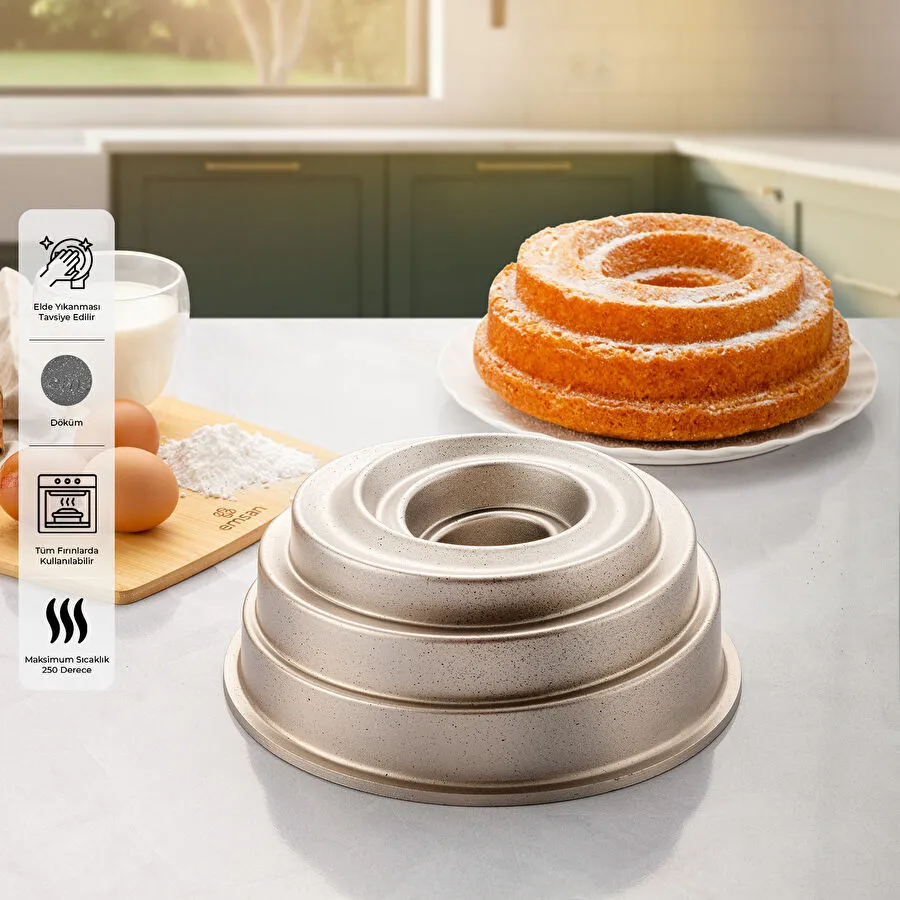 Emsan Golden Storm Döküm Kek Kalıbı 25 cm