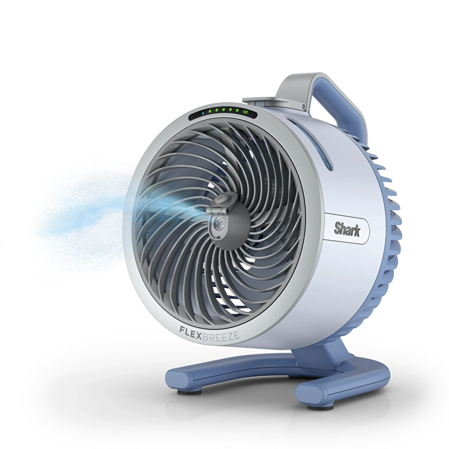 Shark Flexbreeze HydroGo Serinletici Buharlı Fan - Buz Mavisi