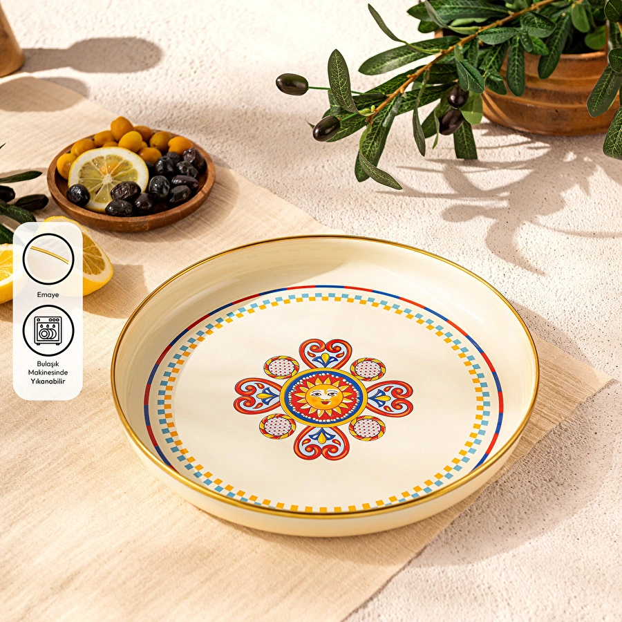 Emsan Solemar Emaye Sunumluk 28 cm