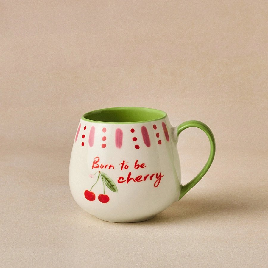 Karaca Cherry Time Kupa Yeşil 355 ml