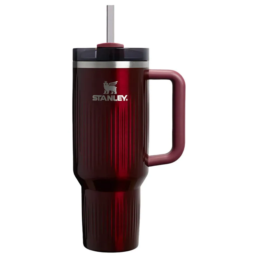 Stanley The Quencher Fluted Tumbler Pipetli Termos Bardak 1,18L Garnet Shine
