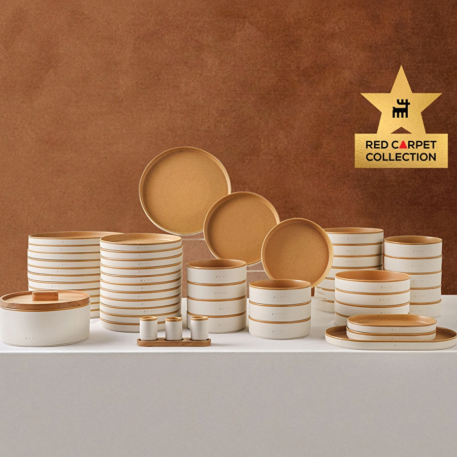 Karaca x Fatih Tutak Red Carpet Earth Collection 57 Parça 12 Kişilik Yemek Takımı