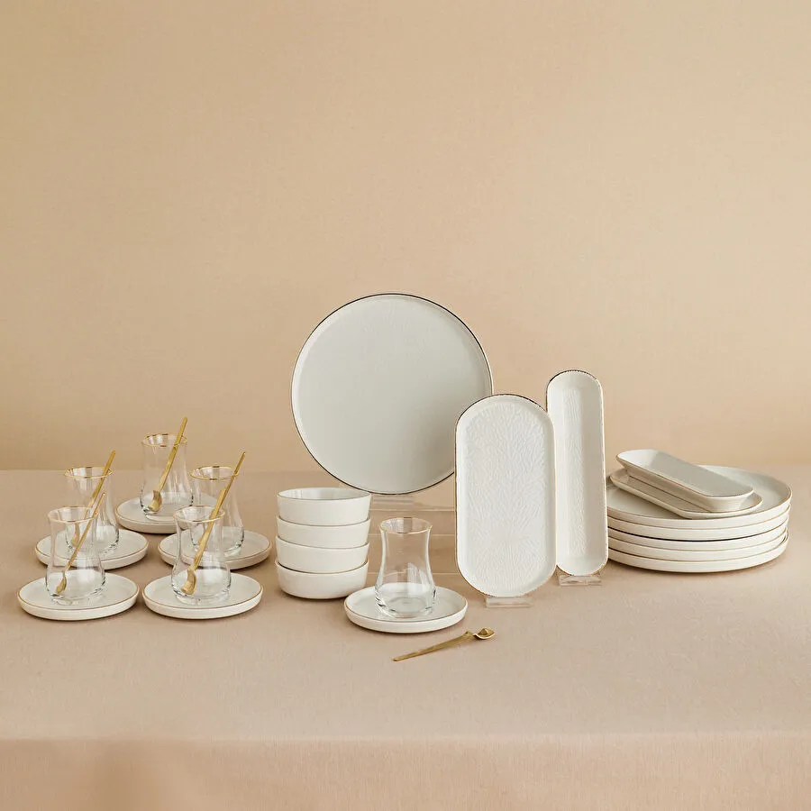 Emsan Komo 32 Parça 6 Kişilik Kahvaltı Takımı Gold