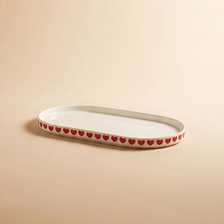Karaca Sweetheart Kayık Tabak Beyaz 18 cm