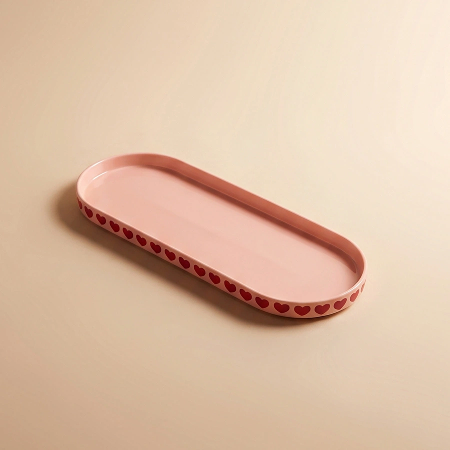 Karaca Sweetheart Kayık Tabak Pembe 12 cm