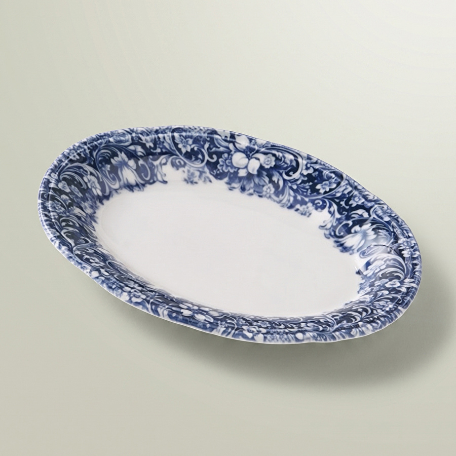 Emsan Floransa Kayık Tabak 21 cm Mavi