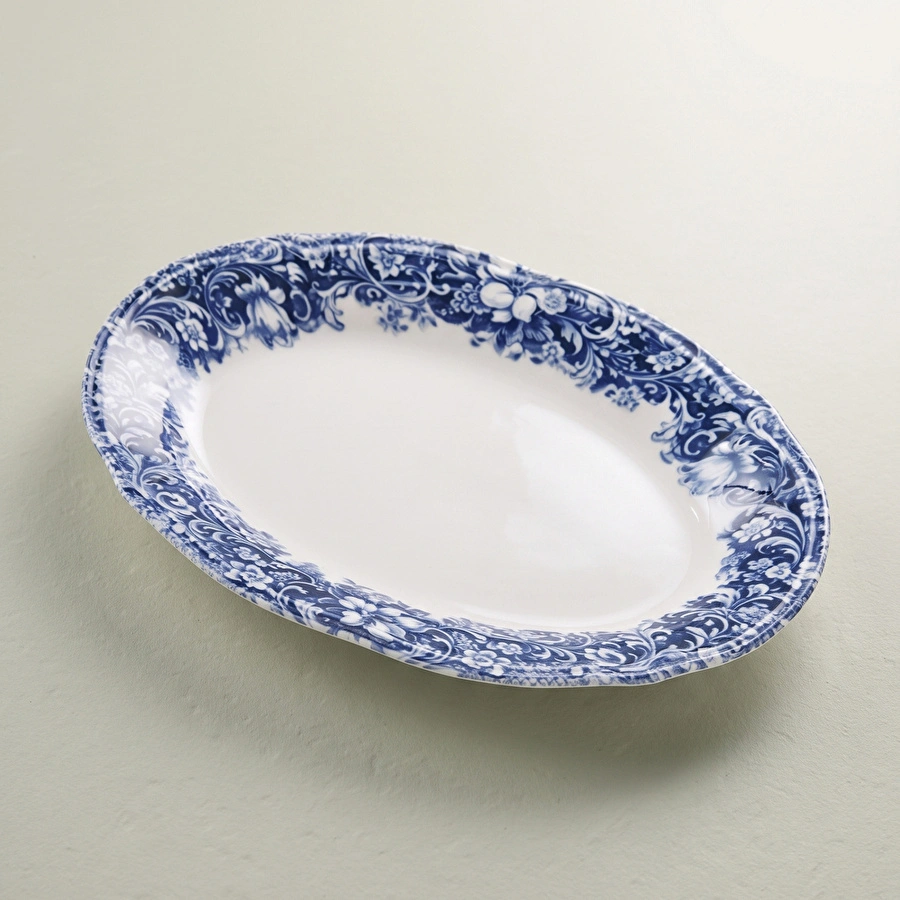 Emsan Floransa Kayık Tabak 26 cm Mavi
