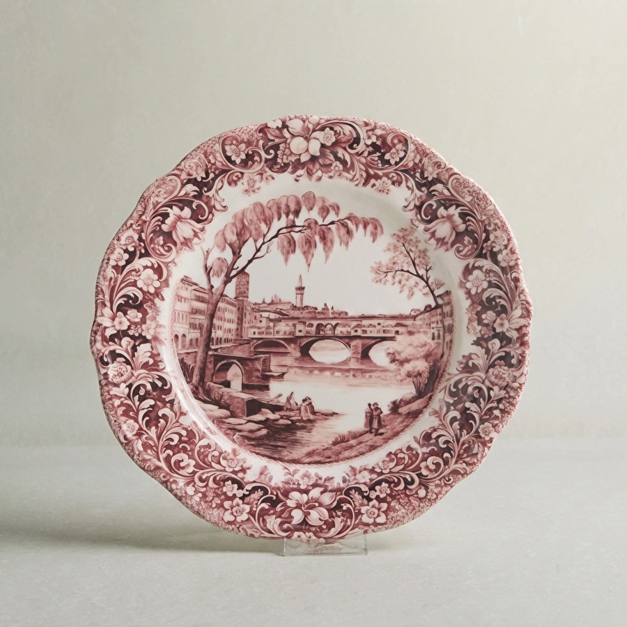 Emsan Floransa Servis Tabağı 26 cm Bordo