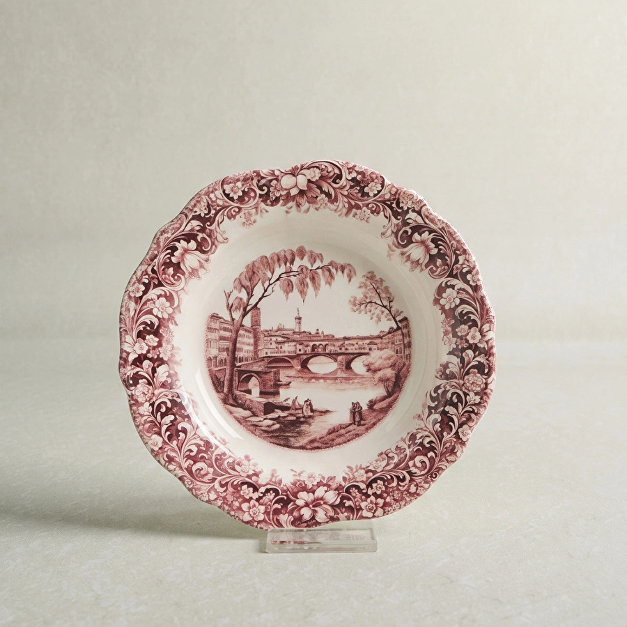 Emsan Floransa Meze Tabağı 17 cm Bordo