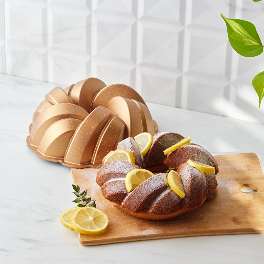 Emsan Cake Pro Örgü Gold Döküm Kek Kalıbı 26 cm