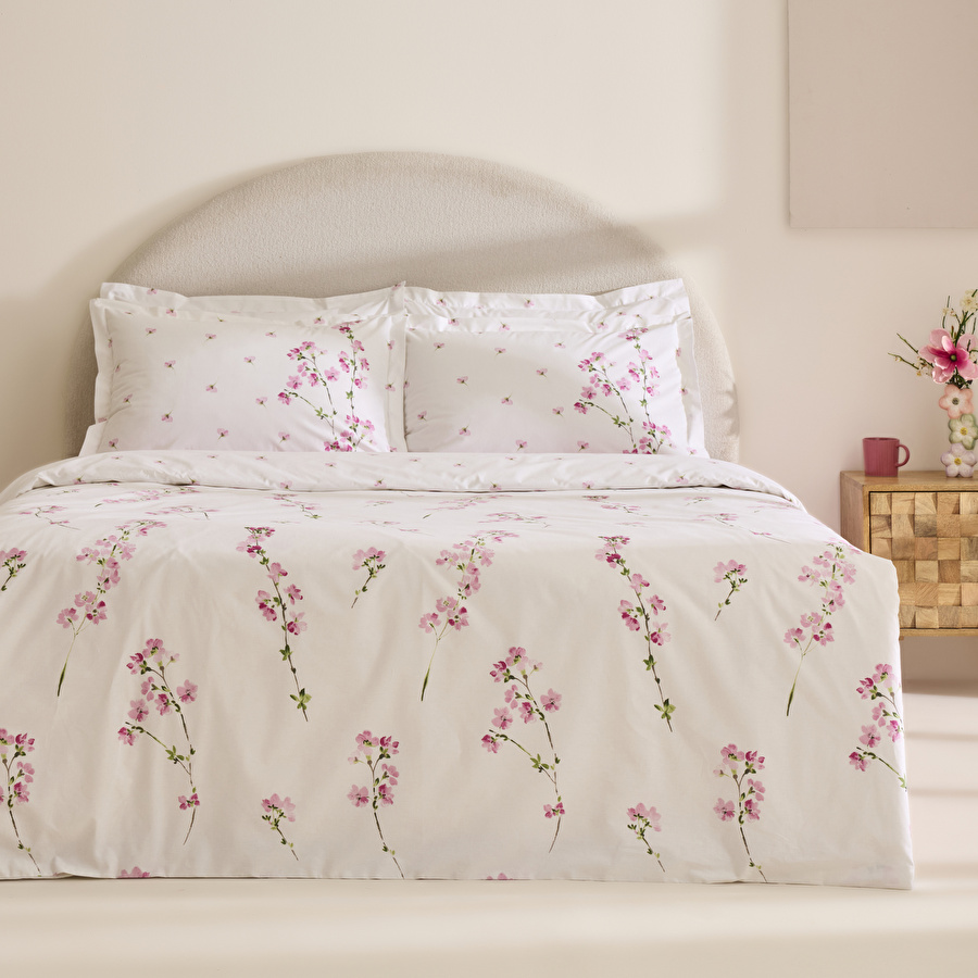 Karaca Home Natera %100 Pamuk Çift Kişilik Nevresim Takımı Pembe