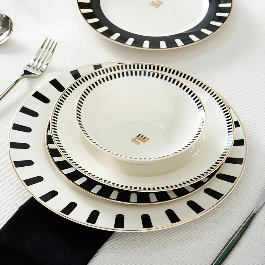 Karaca Elegance Bone 50.Yıl İmza Koleksiyonu Kore 24 Parça 6 Kişilik Yemek Takımı