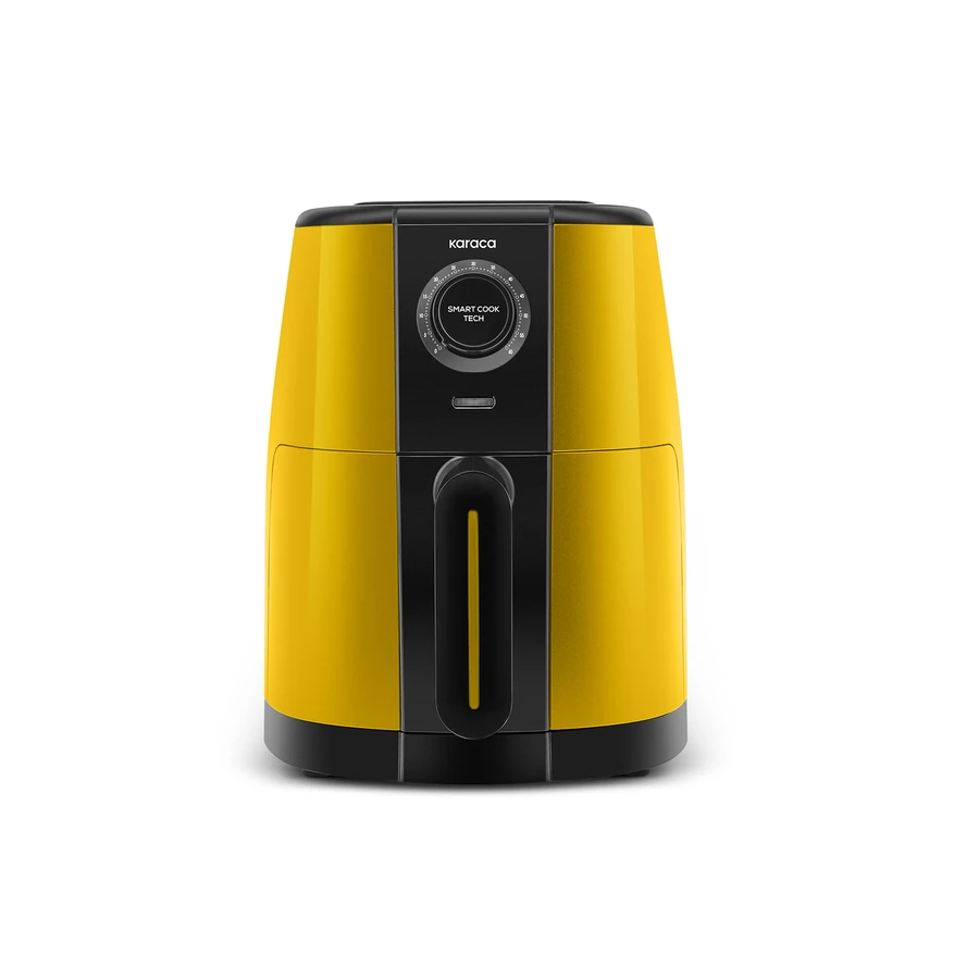 Karaca Smart Cook 60 Dakikaya Kadar Zaman Ayarlı Compact Airfryer Pineapple Yellow 2.2 Litre