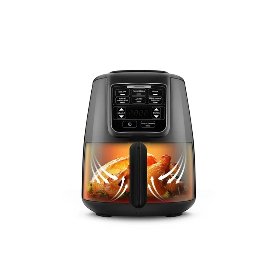 Karaca Air Pro Cook Köz XL Airfryer Black Shine 4 Kişilik