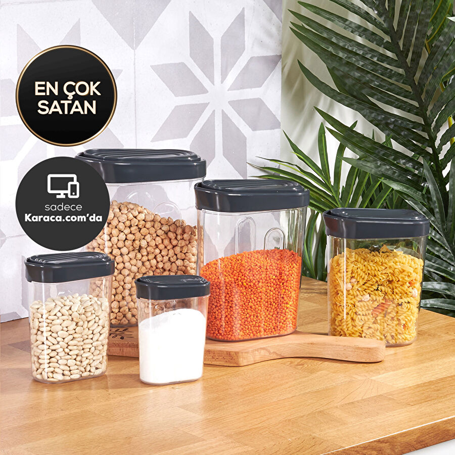 KARACA SLOT GRAY 5 PARÇA SAKLAMA KABI