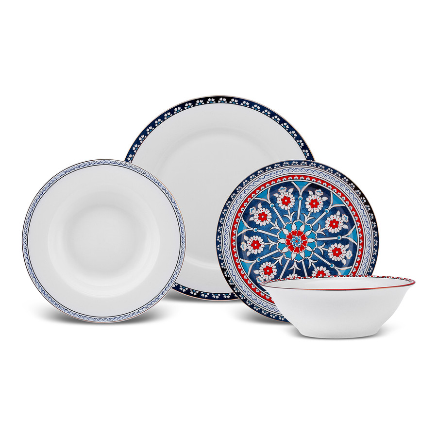 Karaca Ancient New Bone 24 Parça 6 Kişilik Yemek Takımı
