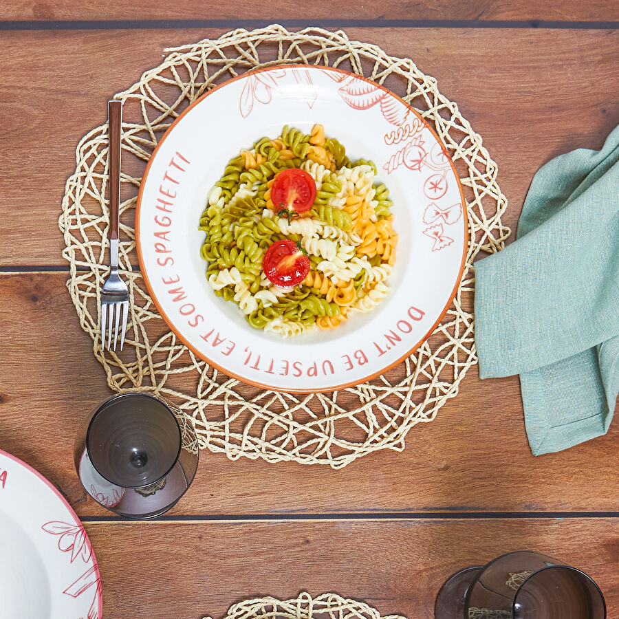 Karaca Makarna Tabağı Turuncu 25 cm