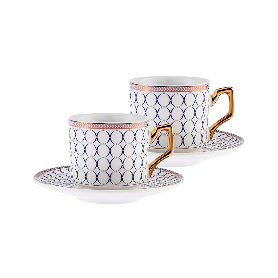 Karaca Jolly Blue Ring 2 Kişilik Çay Fincan Takımı 220 ml
