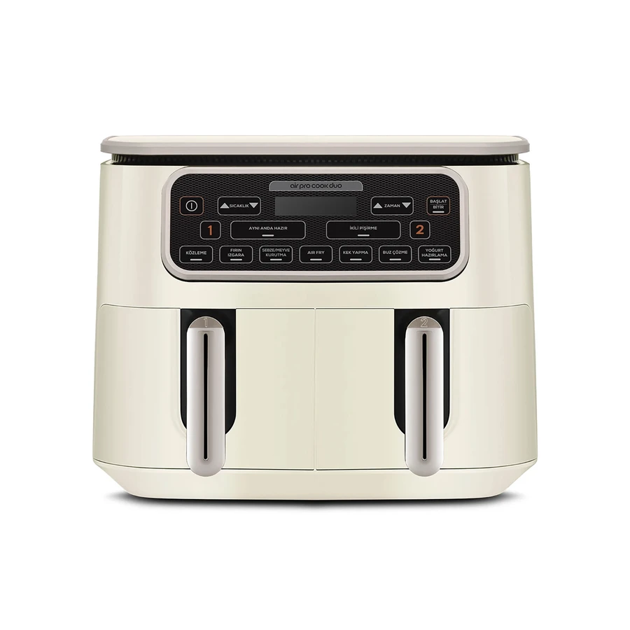 Karaca Air Pro Cook Duo Köz XXXL 8 Litre Airfryer Iconic Beige 8 Kişilik