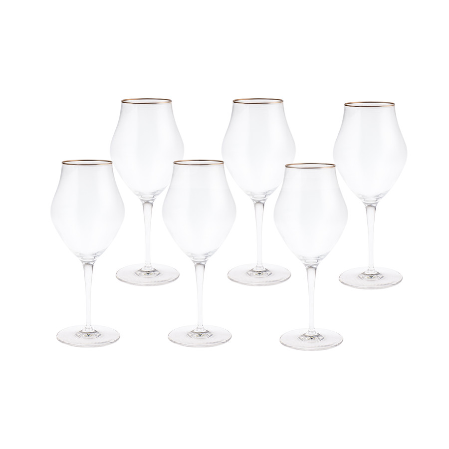 Bormioli Rocco Inalto Arte Cal Small Platin 6lı Kadeh Seti