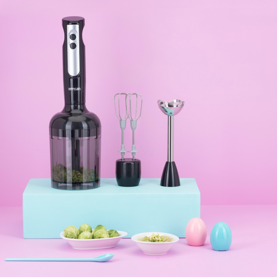 Emsan Powerpack Midi Siyah 4'lü Blender Set