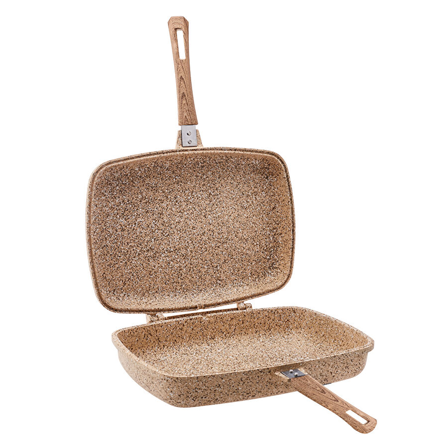 Karaca Biogranit Wood Silver Double Tava 34 Cm Kahverengi