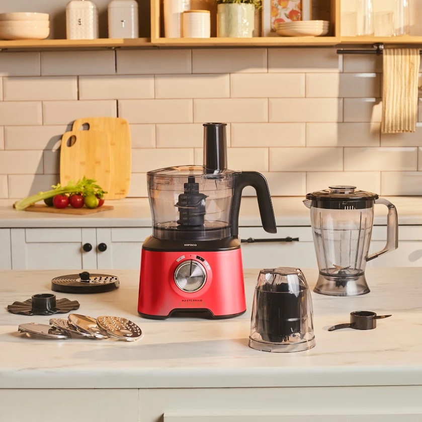 Karaca Mastermaid Power Multifunctional 10 in 1 Gıda Hazırlama Seti 2000W Red 