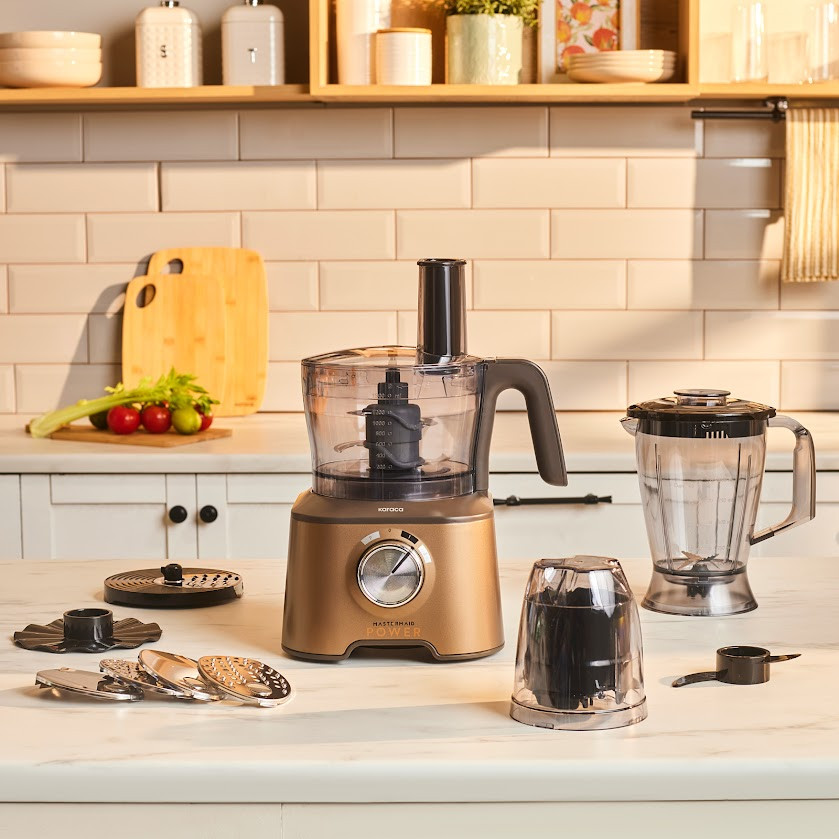 Karaca Mastermaid Power Multifunctional 10 in 1 Mutfak Robotu 2000W Walnut Brown