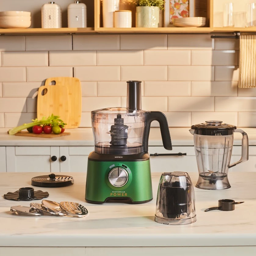 Karaca Mastermaid Power Multifunctional 10 in 1 Mutfak Robotu 2000W Emerald Green