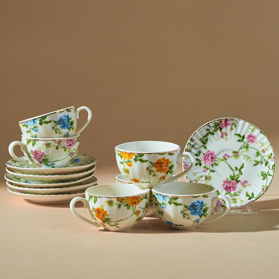 Karaca Flora 6 Kişilik Kahve Fincan Takımı 90 ml