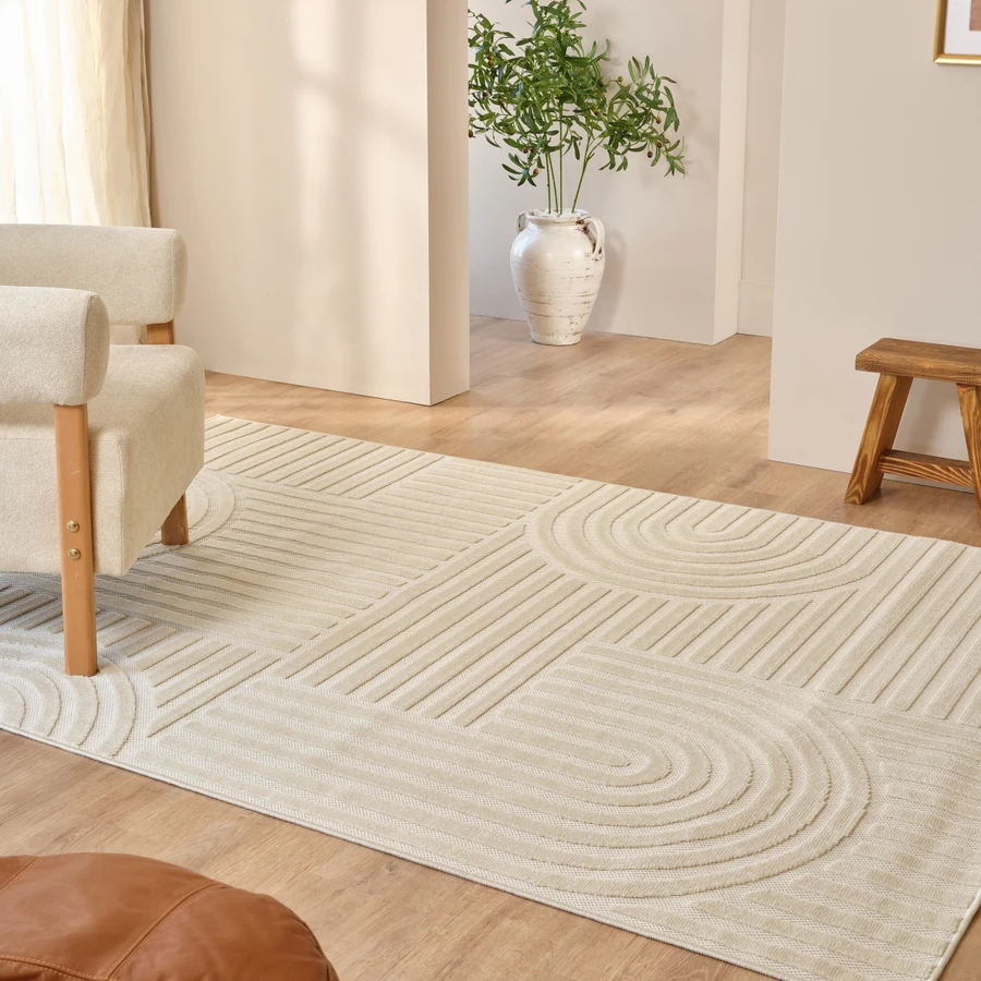 Kaşmir Halı İskandinav Rune White 120x180 cm