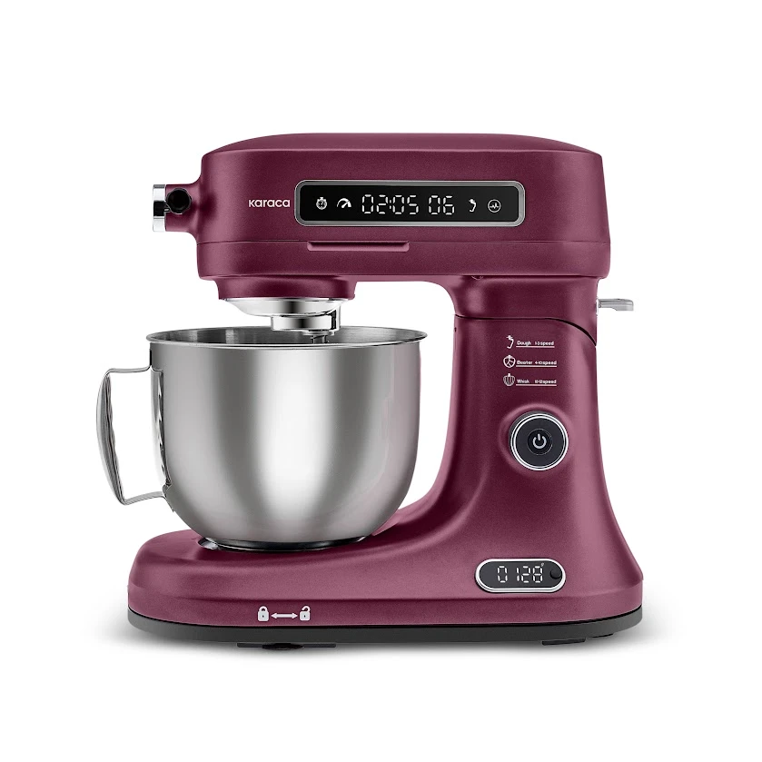 Karaca Pro Artisan Tartılı Dijital Ekran Zaman Ayarlı Döküm Hamur Yoğurma Makinesi Royal Berry 1600W 5L